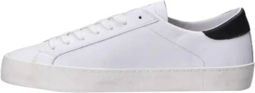 D.a.t.e. Witte leren lage sneakers White Heren