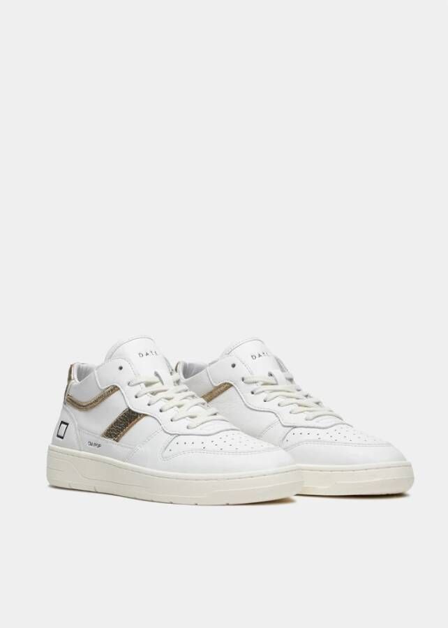 D.a.t.e. Witte leren mid-top sneakers White Dames