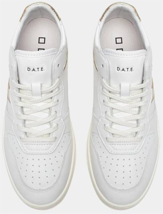 D.a.t.e. Witte leren mid-top sneakers White Dames