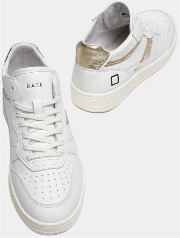 D.a.t.e. Witte leren mid-top sneakers White Dames