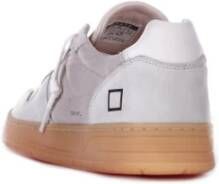 D.a.t.e. Witte Leren Sneakers Logo Rubberen Zool White Heren