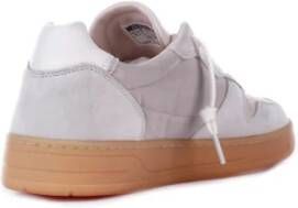 D.a.t.e. Witte Leren Sneakers Logo Rubberen Zool White Heren