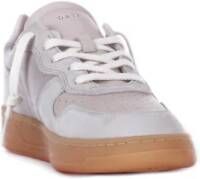 D.a.t.e. Witte Leren Sneakers Logo Rubberen Zool White Heren