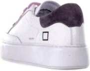 D.a.t.e. Witte Leren Sneakers Logo Zijkant White Dames