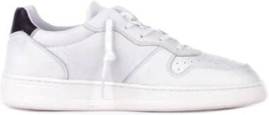 D.a.t.e. Witte Leren Sneakers Logo Zijkant White Heren