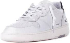 D.a.t.e. Witte Leren Sneakers Logo Zijkant White Heren