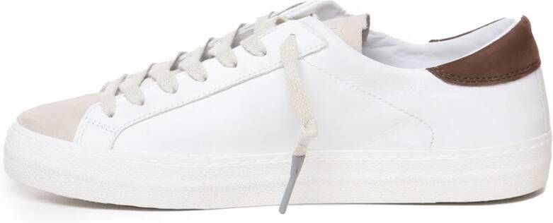 D.a.t.e. Witte Leren Sneakers met Bandzool White Heren