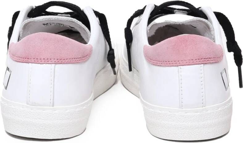 D.a.t.e. Witte Leren Sneakers met Gebarsten Details White Dames