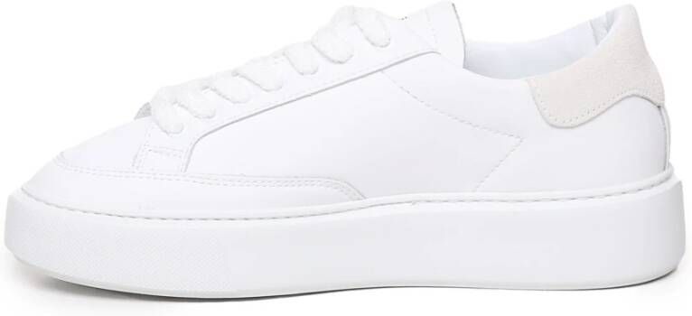 D.a.t.e. Witte Leren Sneakers met Logo Detail White Dames