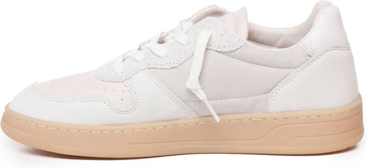 D.a.t.e. Witte Leren Sneakers met Logo Detail White Heren