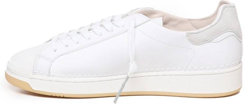 D.a.t.e. Witte Leren Sneakers met Logodetail White Heren