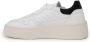 D.a.t.e. Witte Leren Sneakers Rubberen Zool Veters White Dames - Thumbnail 3