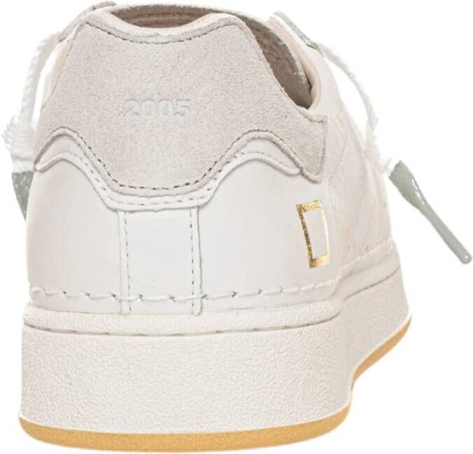 D.a.t.e. Witte Leren Sneakers Veters Rubberen Zool White Heren