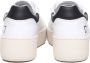 D.a.t.e. Witte Leren Sneakers Rubberen Zool Veters White Dames - Thumbnail 7