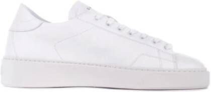 D.a.t.e. Witte leren sneakers White Heren