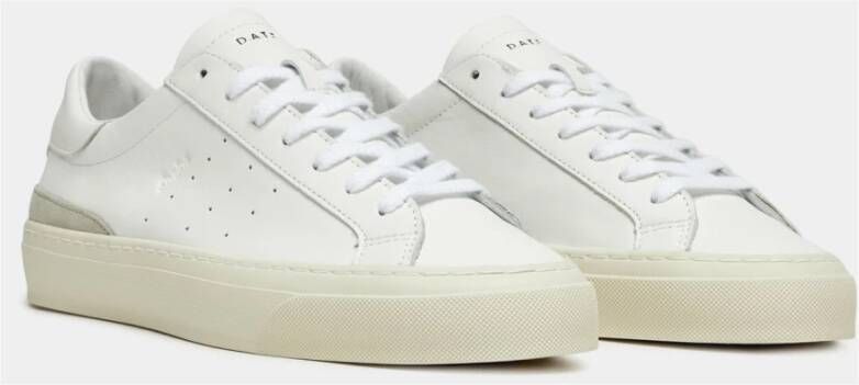 D.a.t.e. Witte Leren Sonica Sneakers White Heren