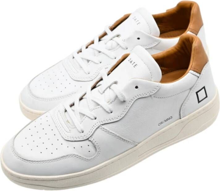 D.a.t.e. Witte Mosterd Court Sneakers White Heren