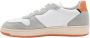 D.a.t.e. Witte Oranje Leren Court Sneakers White Heren - Thumbnail 2