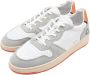 D.a.t.e. Witte Oranje Leren Court Sneakers White Heren - Thumbnail 3