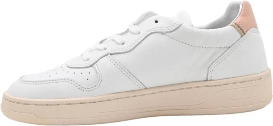 D.a.t.e. Witte Roze Court Sneakers White Dames