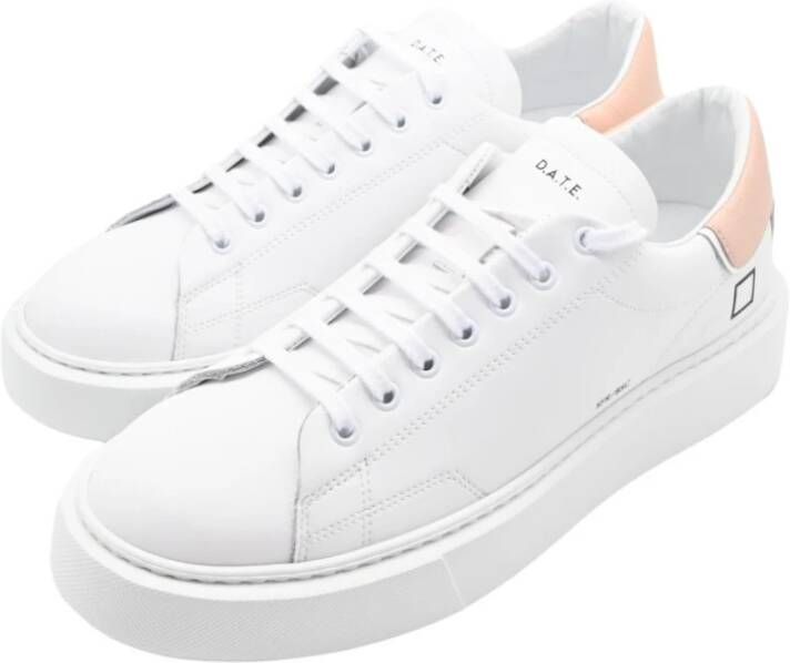 D.a.t.e. Witte Roze Sneakers Sfera Basic Model White Dames