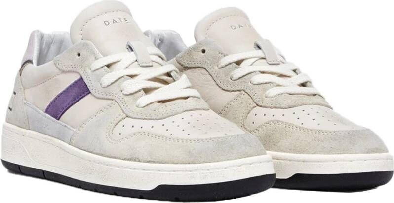 D.a.t.e. Witte Sneakers met Geperforeerde Neus Beige Dames