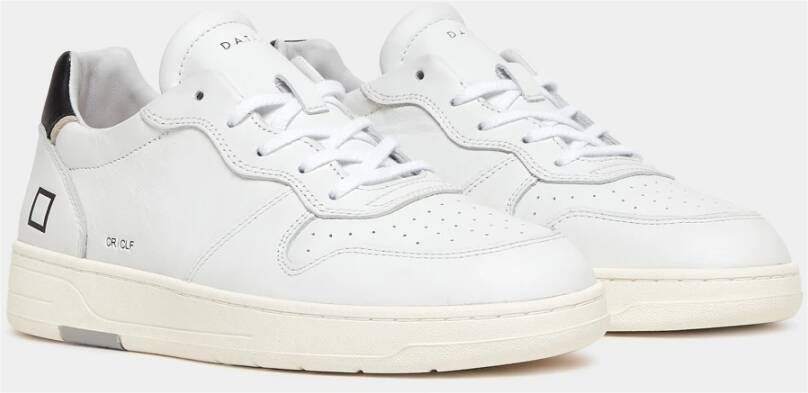 D.a.t.e. Witte sneakers met geperforeerde neus White Heren