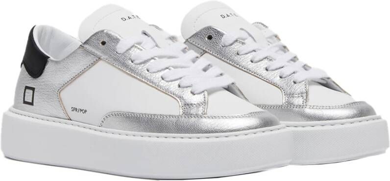 D.a.t.e. Witte Sneakers met Leren Details White Dames