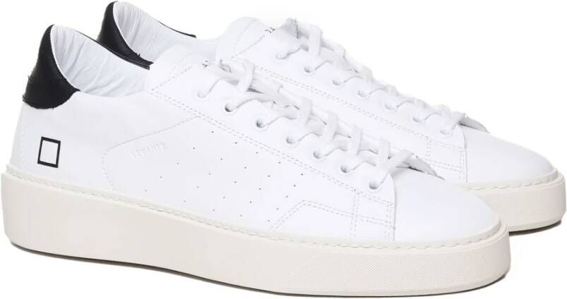 D.a.t.e. Witte Sneakers met Logo en Katoenen Veters White Heren