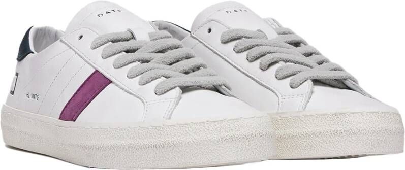 D.a.t.e. Witte Sneakers met Paarse Details White Dames