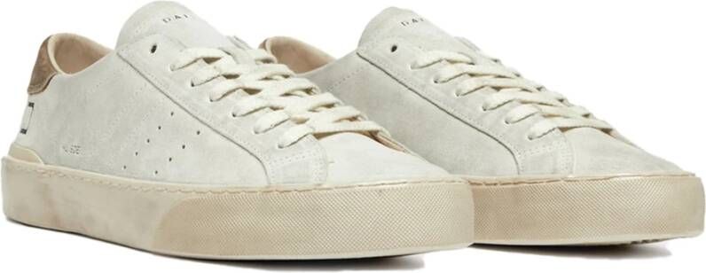 D.a.t.e. Witte Sneakers met Suède Details White Heren