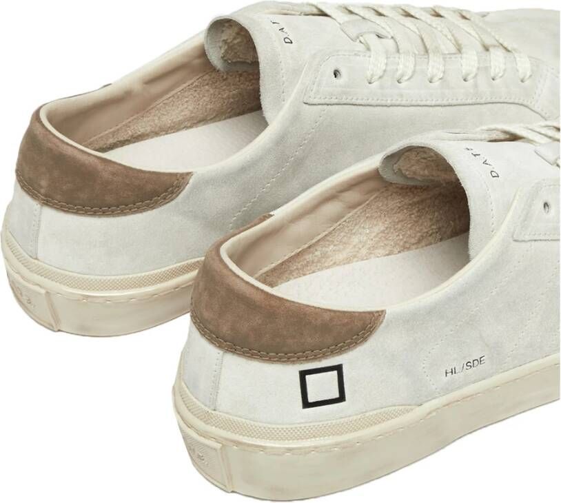 D.a.t.e. Witte Sneakers met Suède Details White Heren