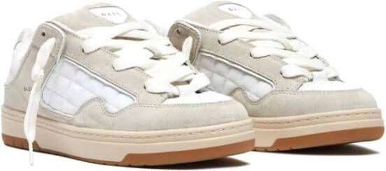 D.a.t.e. Witte Sneakers met Suede Patch Multicolor Heren