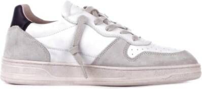 D.a.t.e. Witte Sneakers Suède Rubberen Zool White Heren