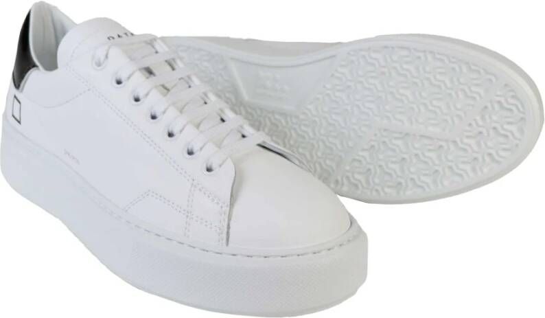 D.a.t.e. Witte Sphere Sneaker met Zwart Lakleer White Dames