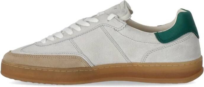 D.a.t.e. Witte Sportieve Sneaker met Groene Details White Heren