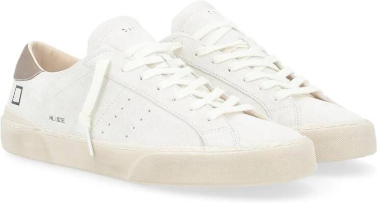 D.a.t.e. Witte Suède Lage Hill Sneakers White Heren