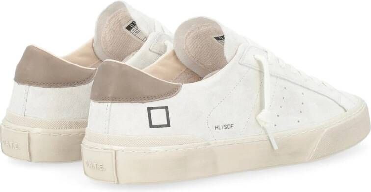 D.a.t.e. Witte Suède Lage Hill Sneakers White Heren