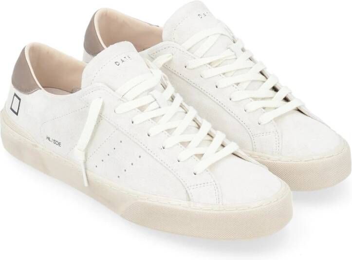 D.a.t.e. Witte Suède Lage Hill Sneakers White Heren