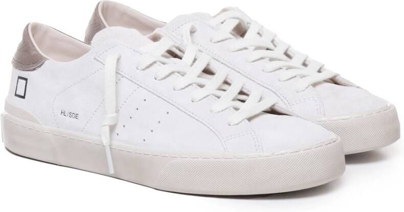 D.a.t.e. Witte Suède Veterschoenen Sneakers White Heren