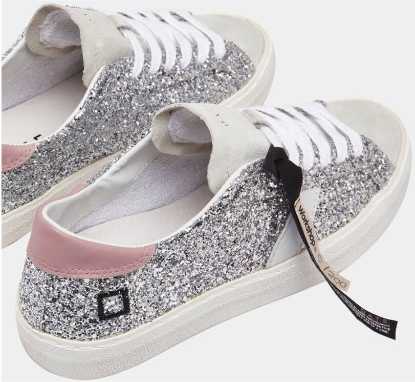 D.a.t.e. Zilver Glitter Lage Sneakers Gray Dames