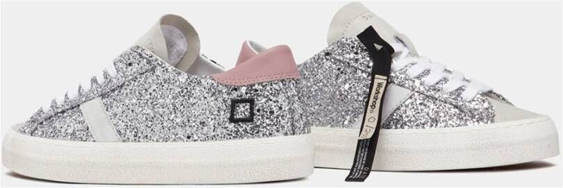 D.a.t.e. Zilver Glitter Lage Sneakers Gray Dames