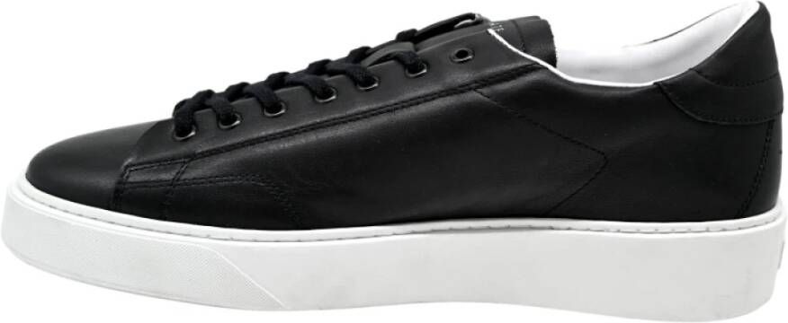 D.a.t.e. Zwarte Kalf Sneakers Levante Model Black Heren