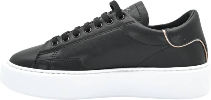 D.a.t.e. Zwarte Kalfsneakers Sfera Black Heren