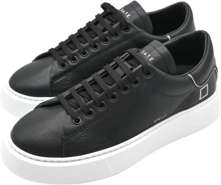 D.a.t.e. Zwarte Kalfsneakers Sfera Black Heren