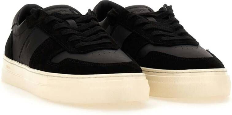 D.a.t.e. Zwarte Leren Heren Sneakers Black Heren