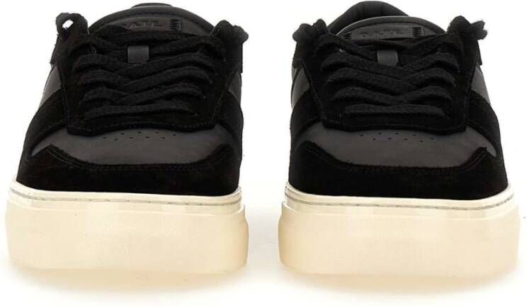 D.a.t.e. Zwarte Leren Heren Sneakers Black Heren