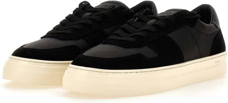 D.a.t.e. Zwarte Leren Heren Sneakers Black Heren