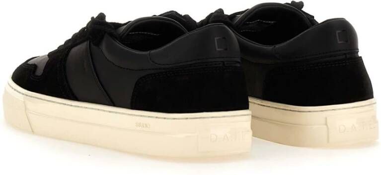 D.a.t.e. Zwarte Leren Heren Sneakers Black Heren