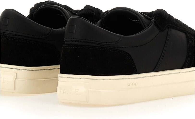 D.a.t.e. Zwarte Leren Heren Sneakers Black Heren